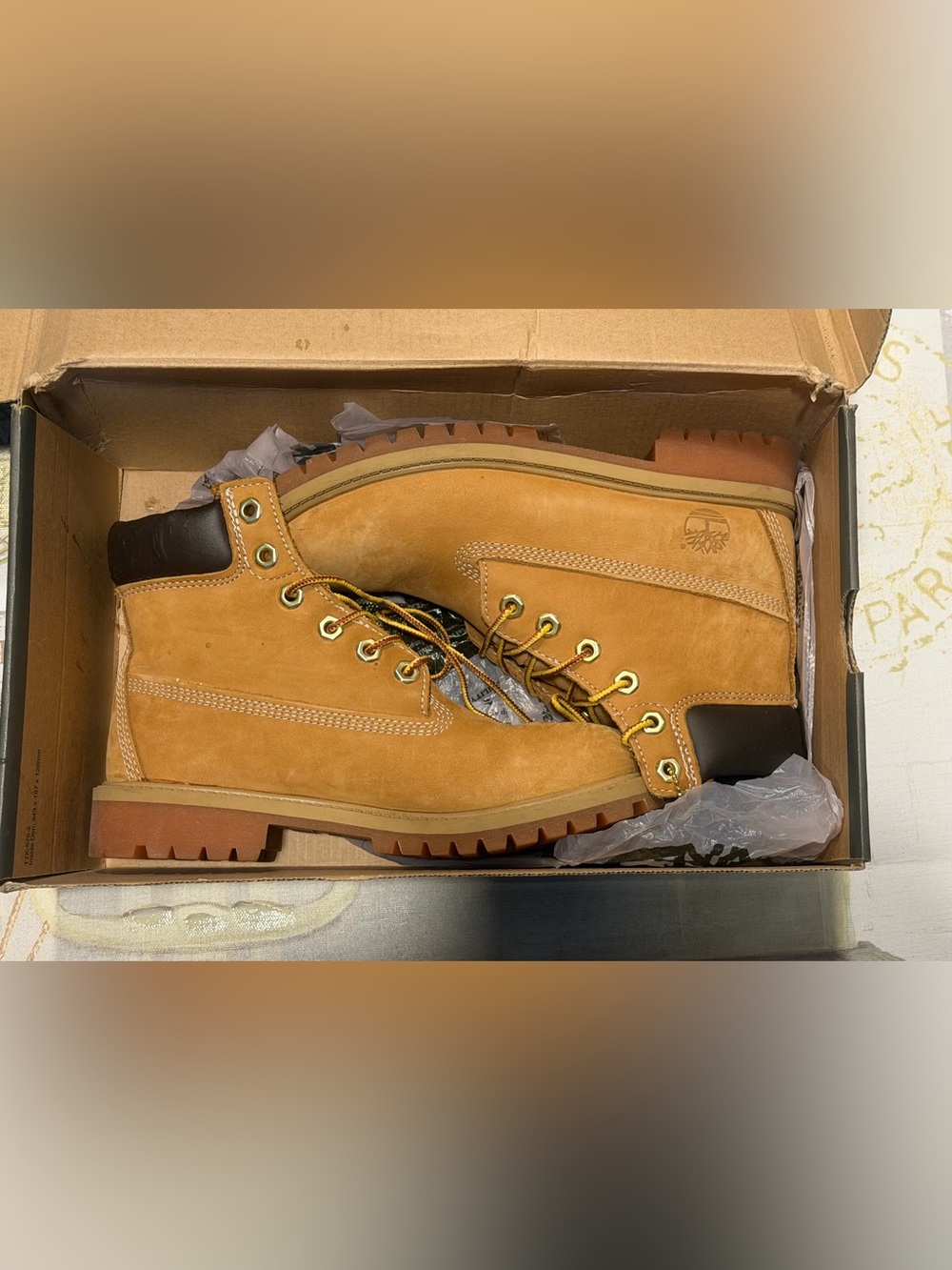 Big Kids Size 4 Wheat Work Boots - Rugged Lace-Up Comfort
